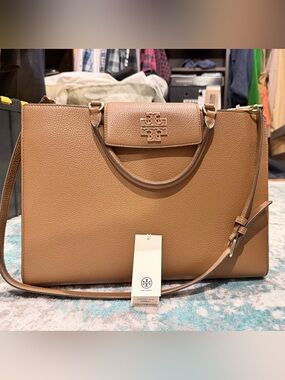 Tory Burch Britten Work Tote/Carry on in Moose